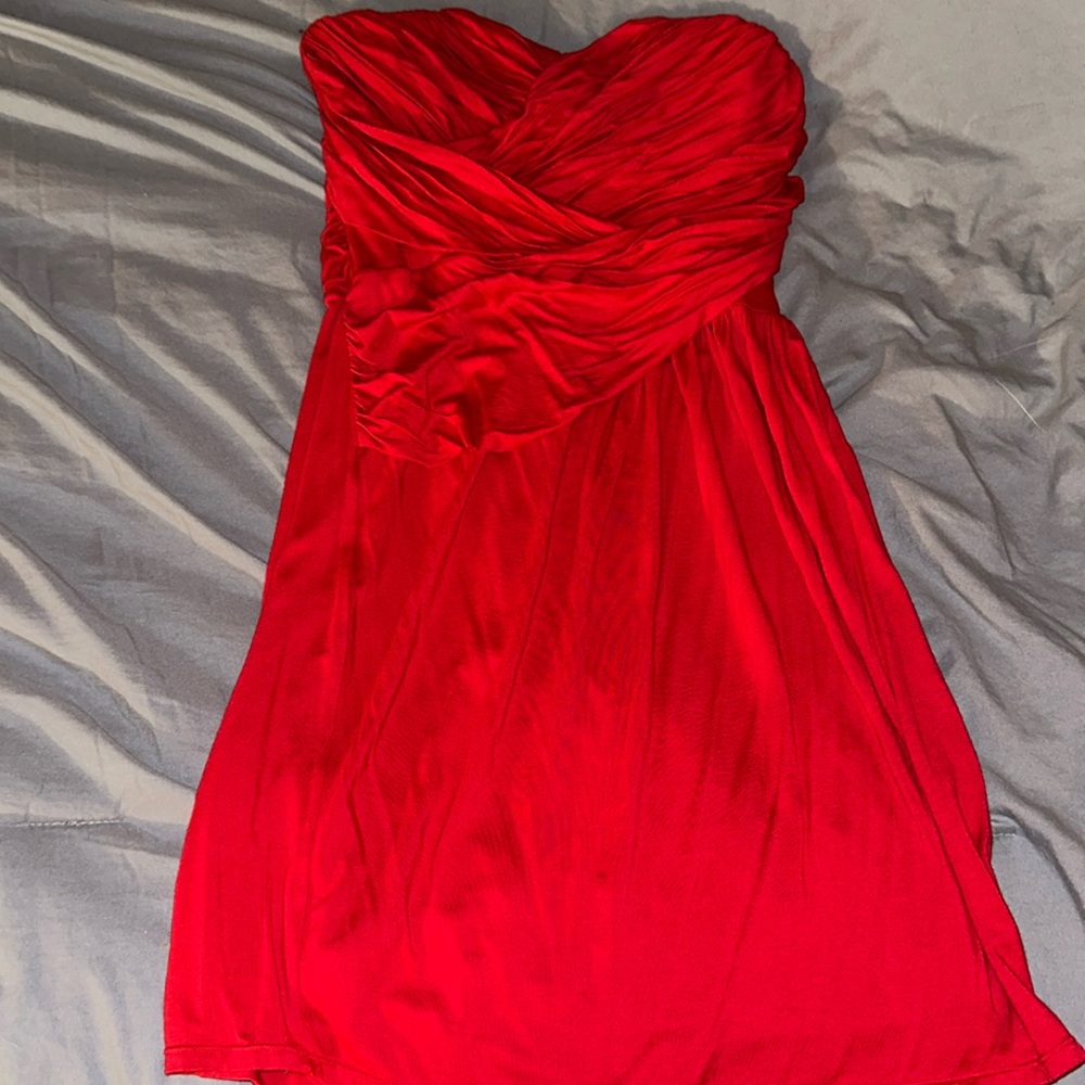 Red mini dress